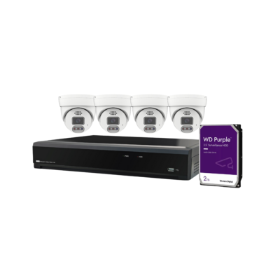 4 Channel 5MP AIOC All-In-One Camera Kit for Home Security Surveillance Solutions.