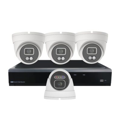 8MP Active Deterrence Security Camera Kit with Motorized AIOC .