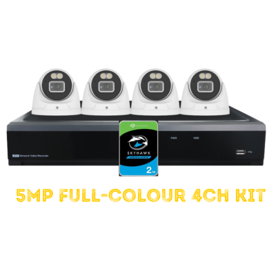 LA Vision 5MP Full-Colour 4CH Security Camera System Kit.